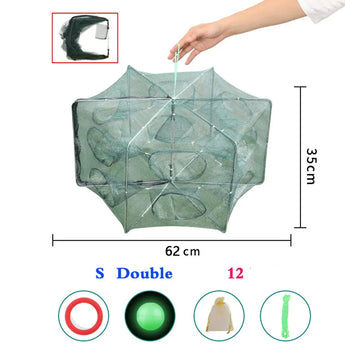 Carrelet à trous de pêche - S - 2 Etages 12 Trous